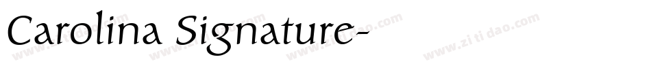 Carolina Signature字体转换